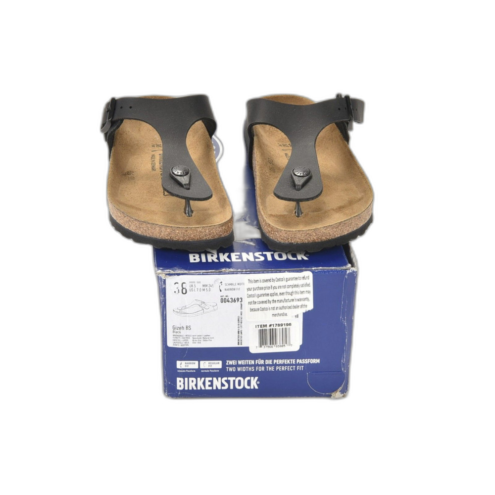 Birkenstock Women's Gizeh Thong Sandal Black Size US 7/ EU 38